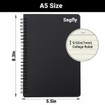 Segfly Spiral Notebook, A5 Lined Travel Writing Notebooks Journal, Memo Notepad Sketchbook, Students College Office Business Subject Diary Ruled Book Journal-Black Cover Segfly Spiral Notebook, A5 Lined Travel Writing Notebooks Journal, Memo Notepad Sketchbook, Students College Office Business Subject Diary Ruled Book Journal-Black Cover