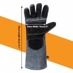 Soviya Heat-resistant Gloves, Grey, 15.7 inch Long, for Oven, BBQ Grilling, Welding Soviya Heat-resistant Gloves, Grey, 15.7 inch Long, for Oven, BBQ Grilling, Welding