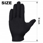 Soviya Work Gloves, 5 Pairs, Black, 9 inch Long, for Handling Camera, Film, Photo and Jewelry Inspection Soviya Work Gloves, 5 Pairs, Black, 9 inch Long, for Handling Camera, Film, Photo and Jewelry Inspection